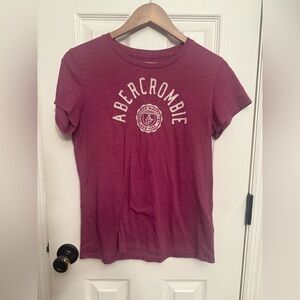 New Abercrombie Logo Tee tshirt medium fushia pink $39.00